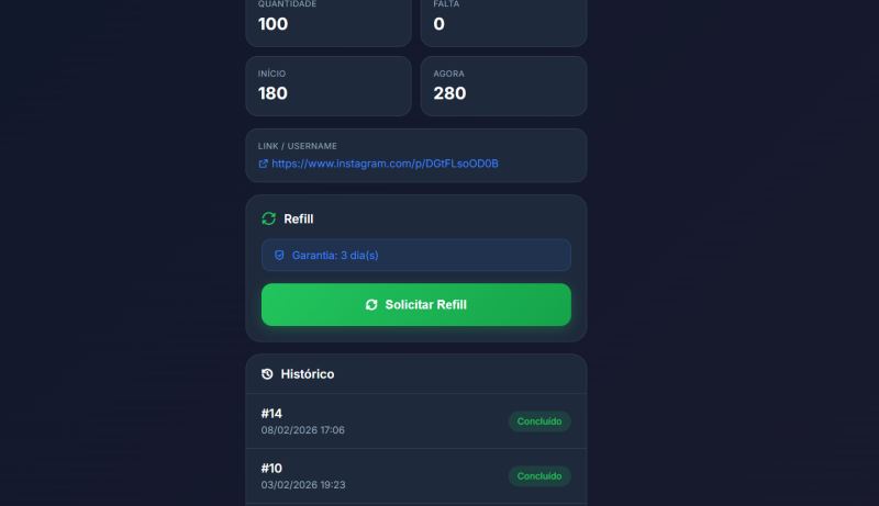 Módulo de Histórico de Pedidos para painel  smm - Imagem 7